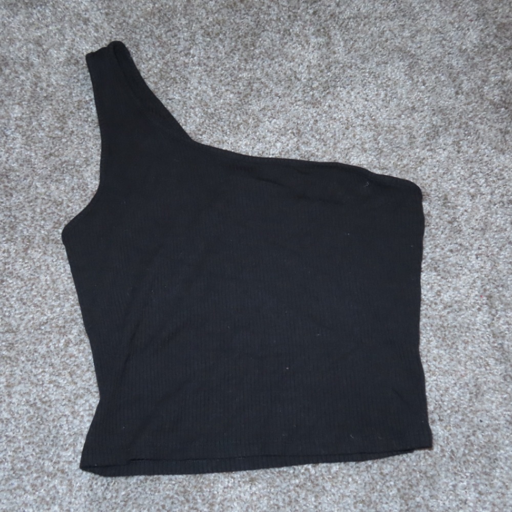 Garage Black Ribbed Top